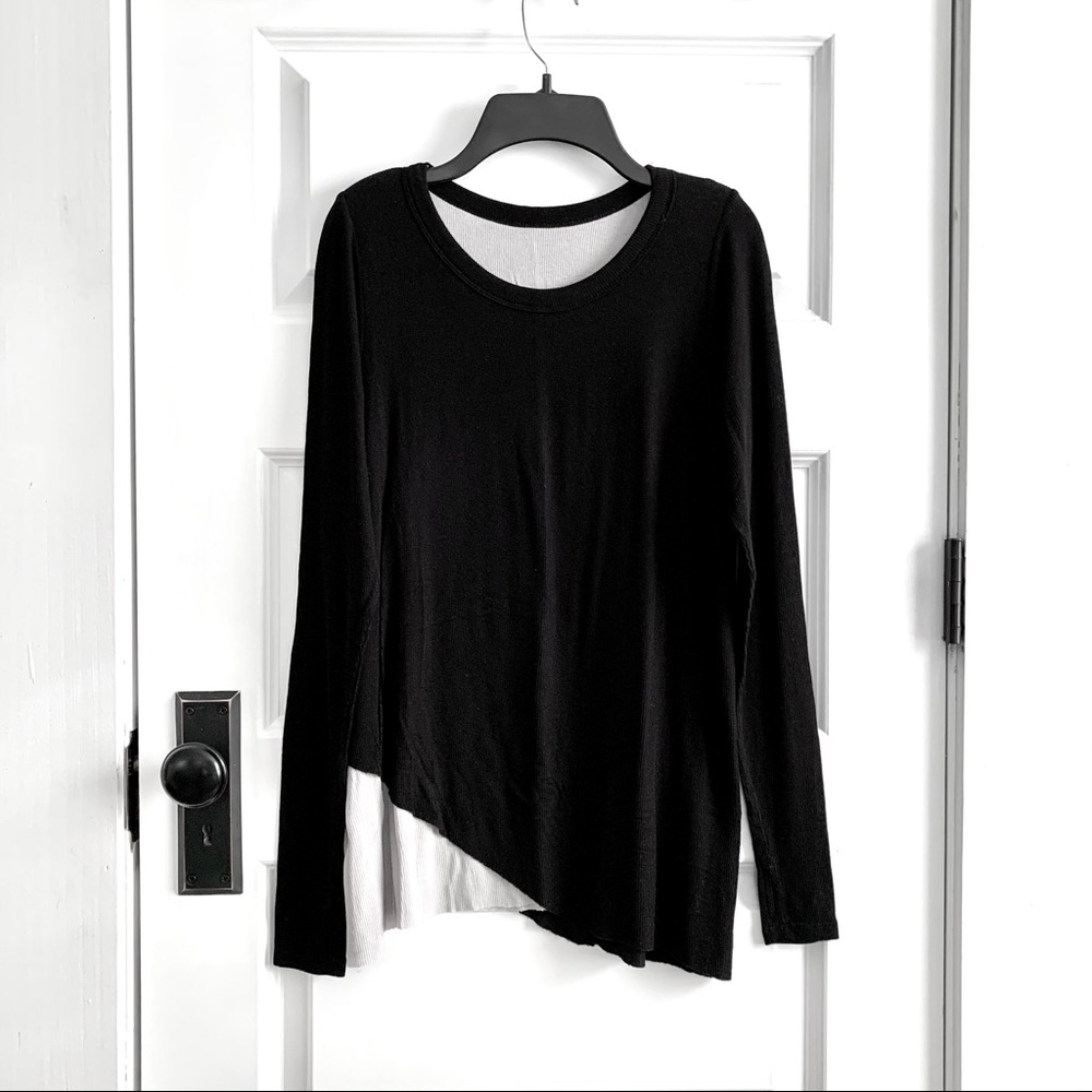 Michael Lauren Layered Asymmetrical Tee